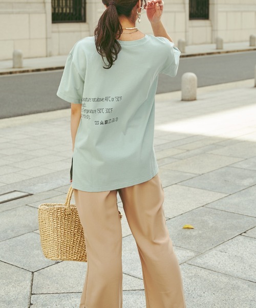Chez toi(シェトワ)の「【WEB限定】care label ロゴT(Tシャツ/カットソー・レディース・ホワイト/ブラウン/ミント/チャコールグレー・FREE)」の10枚目の写真