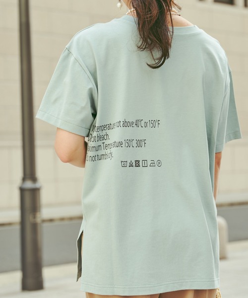 Chez toi(シェトワ)の「【WEB限定】care label ロゴT(Tシャツ/カットソー・レディース・ホワイト/ブラウン/ミント/チャコールグレー・FREE)」の19枚目の写真
