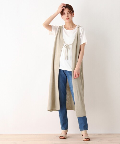 SHOO・LA・RUE（シューラルー）の「◆【2点セット/2WAY】ベスト＋Tシャツ（その他トップス・レディース・ナチュラル/ブラック・02/03/04）」の7枚目の写真