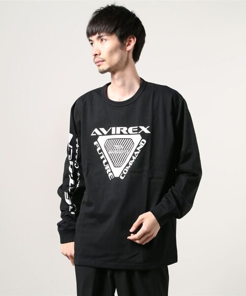 AVIREX(アヴィレックス)の「AVIREX/アヴィレックス/ L/S AFC TRIANGLE T-SHIRT/フューチャーコマンド トライアングルTシャツ(Tシャツ/カットソー・メンズ・ブラック/オフホワイト/ライトブルーグレー/ブラウン系その他2・XX-LARGE/MEDIUM/X-LARGE/LARGE)」の3枚目の写真