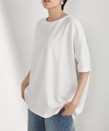 汗染みが気にならない◆ボーダーリップルビッグＴシャツ