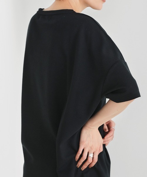 Bou Jeloud（ブージュルード）の「汗染みが気にならない◆ボーダーリップルビッグＴシャツ（Tシャツ/カットソー・レディース・ライトブルー/ブラック/オフホワイト・FREE）」の11枚目の写真