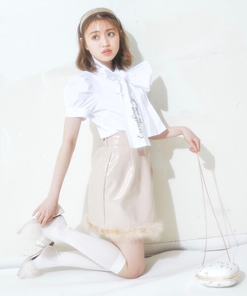KOL ME BABY(コルミーベイビー)の「◆BIG Ribbon Blouse(シャツ/ブラウス・レディース・オフホワイト/ベビーピンク・00)」の8枚目の写真