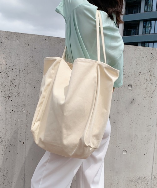 CLEA(クレア)の「【A4収納可】アソートキャンバストートバッグ(トートバッグ・レディース・ブラック/アイボリー/その他1・FREE)」の2枚目の写真