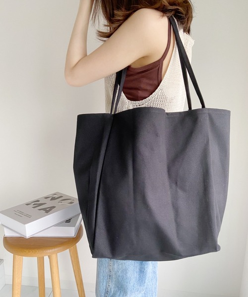 CLEA(クレア)の「【A4収納可】アソートキャンバストートバッグ(トートバッグ・レディース・ブラック/アイボリー/その他1・FREE)」の5枚目の写真