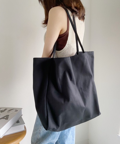 CLEA(クレア)の「【A4収納可】アソートキャンバストートバッグ(トートバッグ・レディース・ブラック/アイボリー/その他1・FREE)」の7枚目の写真