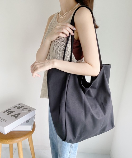 CLEA(クレア)の「【A4収納可】アソートキャンバストートバッグ(トートバッグ・レディース・ブラック/アイボリー/その他1・FREE)」の9枚目の写真