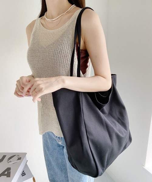 CLEA(クレア)の「【A4収納可】アソートキャンバストートバッグ(トートバッグ・レディース・ブラック/アイボリー/その他1・FREE)」の10枚目の写真