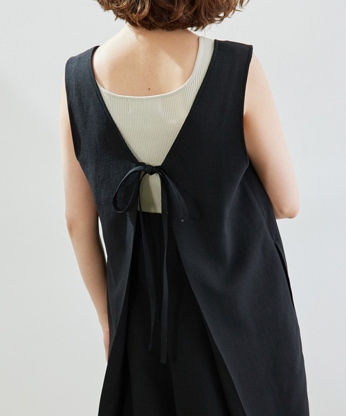 ROPE' PICNIC（ロペピクニック）の「柄アソートバックタックオールインワン（つなぎ/オールインワン・レディース・ブラック/ベージュ・38/36）」の15枚目の写真