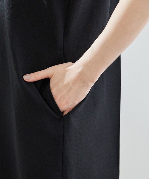 ROPE' PICNIC（ロペピクニック）の「柄アソートバックタックオールインワン（つなぎ/オールインワン・レディース・ブラック/ベージュ・38/36）」の9枚目の写真