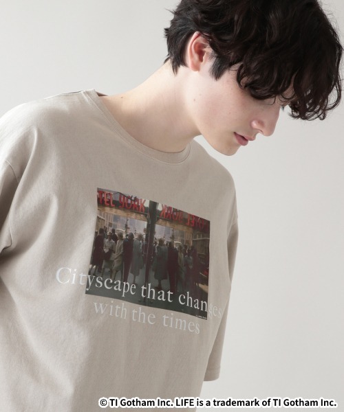 RAGEBLUE（レイジブルー）の「【LIFE】フォトプリントTシャツ/954544（Tシャツ/カットソー・メンズ・ホワイト/ベージュ/グレー/その他19・MEDIUM/LARGE）」の3枚目の写真