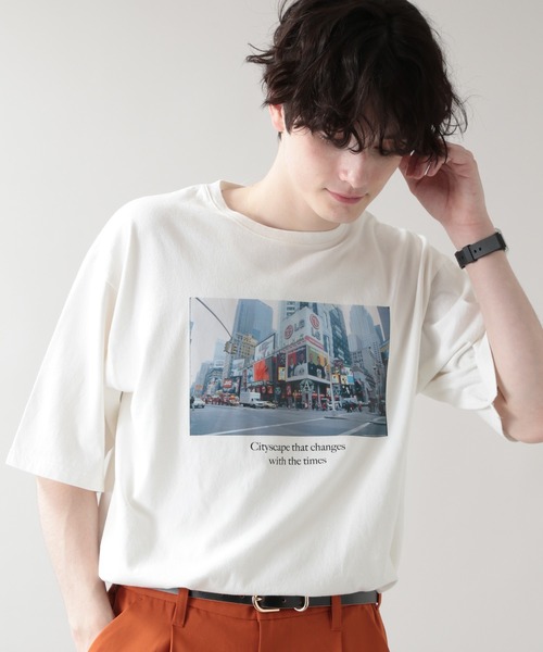 RAGEBLUE（レイジブルー）の「【LIFE】フォトプリントTシャツ/954544（Tシャツ/カットソー・メンズ・ホワイト/ベージュ/グレー/その他19・MEDIUM/LARGE）」の7枚目の写真