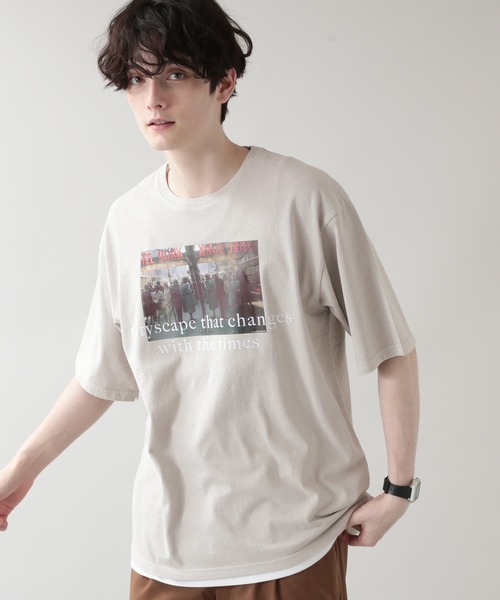 RAGEBLUE（レイジブルー）の「【LIFE】フォトプリントTシャツ/954544（Tシャツ/カットソー・メンズ・ホワイト/ベージュ/グレー/その他19・MEDIUM/LARGE）」の11枚目の写真