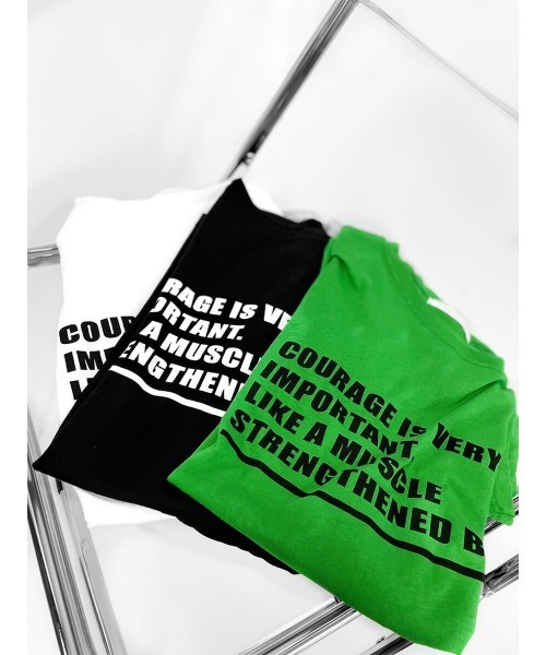 LVEU.（ラブユ.）の「Message T-shirt / メッセージTシャツ（Ai select)（Tシャツ/カットソー・レディース・ホワイト/ブラック/グリーン・FREE）」の12枚目の写真