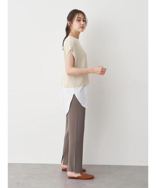 earth music&ecology（アースミュージックアンドエコロジー）の「SET2点ニットプルオーバー+シャツ風チュニック ＊（ニット/セーター・レディース・ネイビー/モカ/ホワイト系その他2・FREE）」の17枚目の写真