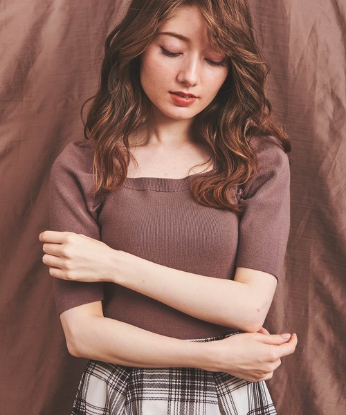 NOELA（ノエラ）の「ウォッシャブルパワショルニット（ニット/セーター・レディース・ブラック/オフホワイト/ボルドー/キャメル/モカ・FREE）」の22枚目の写真