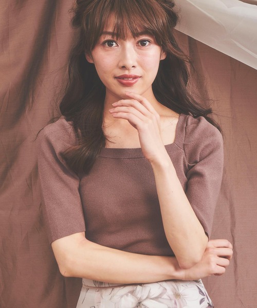 NOELA（ノエラ）の「ウォッシャブルパワショルニット（ニット/セーター・レディース・ブラック/オフホワイト/ボルドー/キャメル/モカ・FREE）」の18枚目の写真