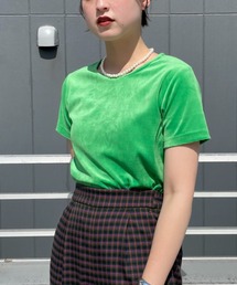 UNSPARE | ■【UNSPARE/アンスペア】ベロアTシャツ/WEB限定一部店舗限定(Tシャツ/カットソー)