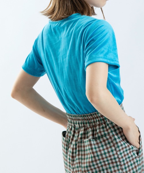 UNSPARE（アンスペア）の「■【UNSPARE/アンスペア】ベロアTシャツ/WEB限定一部店舗限定（Tシャツ/カットソー・レディース・グリーン/ブルー/オレンジ・FREE）」の17枚目の写真