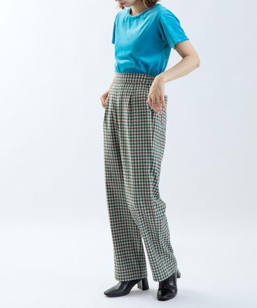 UNSPARE（アンスペア）の「■【UNSPARE/アンスペア】ベロアTシャツ/WEB限定一部店舗限定（Tシャツ/カットソー・レディース・グリーン/ブルー/オレンジ・FREE）」の5枚目の写真