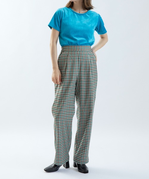 UNSPARE（アンスペア）の「■【UNSPARE/アンスペア】ベロアTシャツ/WEB限定一部店舗限定（Tシャツ/カットソー・レディース・グリーン/ブルー/オレンジ・FREE）」の14枚目の写真