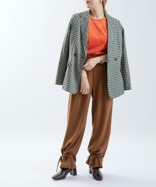 UNSPARE（アンスペア）の「■【UNSPARE/アンスペア】ベロアTシャツ/WEB限定一部店舗限定（Tシャツ/カットソー・レディース・グリーン/ブルー/オレンジ・FREE）」の19枚目の写真