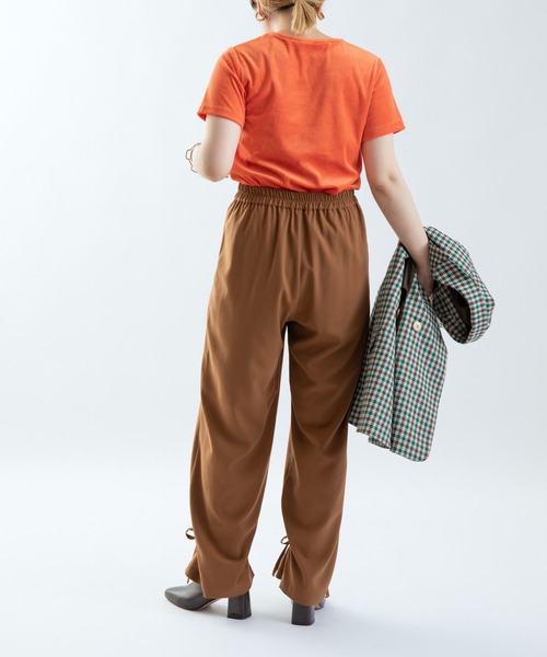 UNSPARE（アンスペア）の「■【UNSPARE/アンスペア】ベロアTシャツ/WEB限定一部店舗限定（Tシャツ/カットソー・レディース・グリーン/ブルー/オレンジ・FREE）」の15枚目の写真