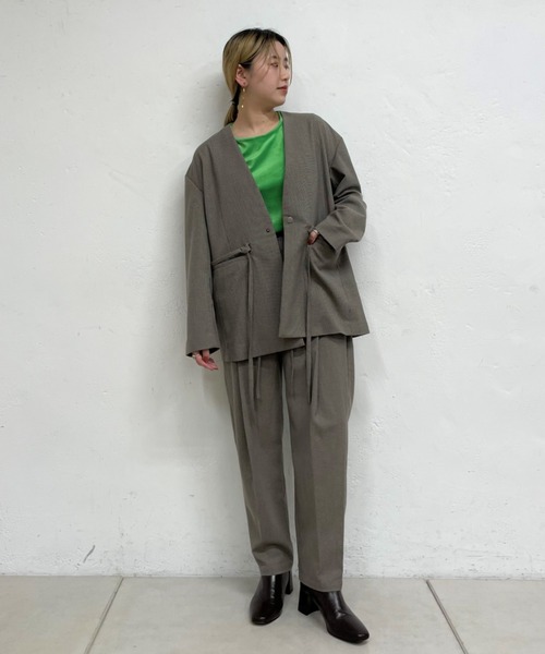 UNSPARE（アンスペア）の「■【UNSPARE/アンスペア】ベロアTシャツ/WEB限定一部店舗限定（Tシャツ/カットソー・レディース・グリーン/ブルー/オレンジ・FREE）」の13枚目の写真