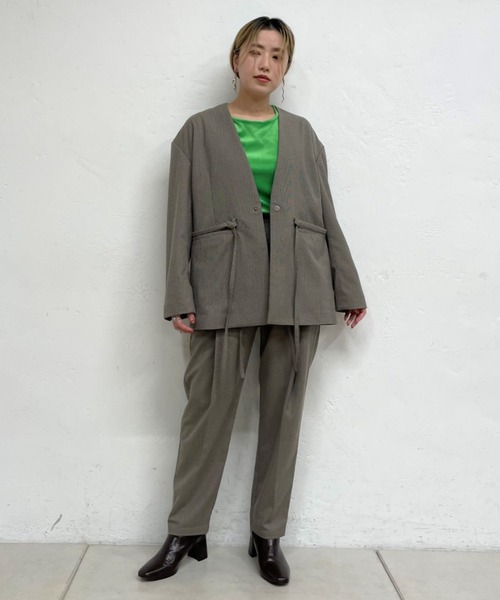 UNSPARE（アンスペア）の「■【UNSPARE/アンスペア】ベロアTシャツ/WEB限定一部店舗限定（Tシャツ/カットソー・レディース・グリーン/ブルー/オレンジ・FREE）」の20枚目の写真