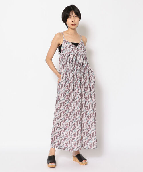 B'2nd（ビーセカンド）の「EACH(イーチ) @NUANCE PATTERN CAMISOLE OP/ニュアンスパターン キャミソールワンピース（ワンピース・レディース・グレー/パープル・FREE）」の2枚目の写真