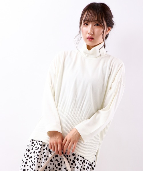 FUNALIVE(ファンアライブ)の「【Cest Tout】TRポンチプリーツカットソー(Tシャツ/カットソー・レディース・ライトグレー/オフホワイト/グリーン/マスタード・FREE)」の5枚目の写真