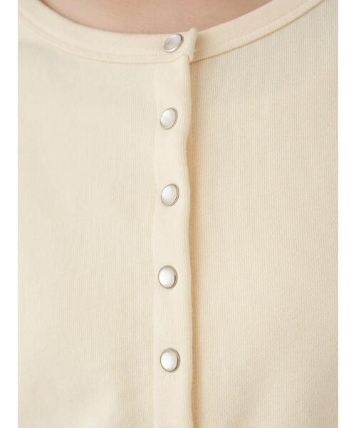 earth music&ecology（アースミュージックアンドエコロジー）の「前後2wayショートスナップカーディガン（カーディガン/ボレロ・レディース・ブラック/その他8・S/M）」の12枚目の写真