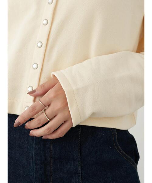 earth music&ecology（アースミュージックアンドエコロジー）の「前後2wayショートスナップカーディガン（カーディガン/ボレロ・レディース・ブラック/その他8・S/M）」の14枚目の写真