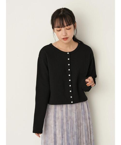 earth music&ecology（アースミュージックアンドエコロジー）の「前後2wayショートスナップカーディガン（カーディガン/ボレロ・レディース・ブラック/その他8・S/M）」の15枚目の写真
