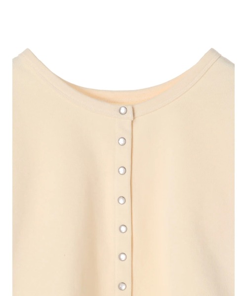 earth music&ecology（アースミュージックアンドエコロジー）の「前後2wayショートスナップカーディガン（カーディガン/ボレロ・レディース・ブラック/その他8・S/M）」の6枚目の写真