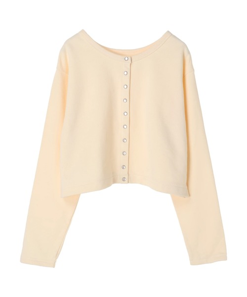 earth music&ecology（アースミュージックアンドエコロジー）の「前後2wayショートスナップカーディガン（カーディガン/ボレロ・レディース・ブラック/その他8・S/M）」の3枚目の写真