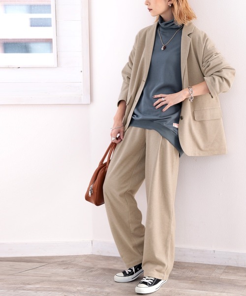 classicalelf(クラシカルエルフ)の「セットアップが楽しめる!ゆったりテーラードジャケット(テーラードジャケット・レディース・チャコールグレー/ブラウン/モカ/ライトベージュ・MEDIUM/LARGE/X-LARGE)」の20枚目の写真