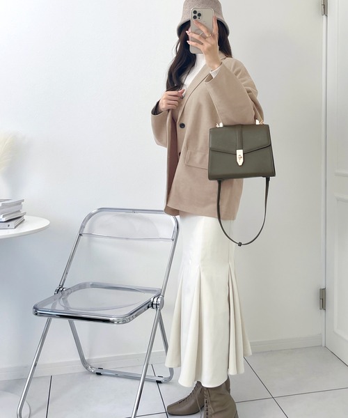 classicalelf(クラシカルエルフ)の「セットアップが楽しめる!ゆったりテーラードジャケット(テーラードジャケット・レディース・チャコールグレー/ブラウン/モカ/ライトベージュ・MEDIUM/LARGE/X-LARGE)」の22枚目の写真