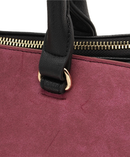 CIAOPANIC（チャオパニック）の「【Ciaopanic】スエードコンビアオリボストン（ボストンバッグ・レディース・ブルー/ワインレッド/ベージュ・0）」の11枚目の写真