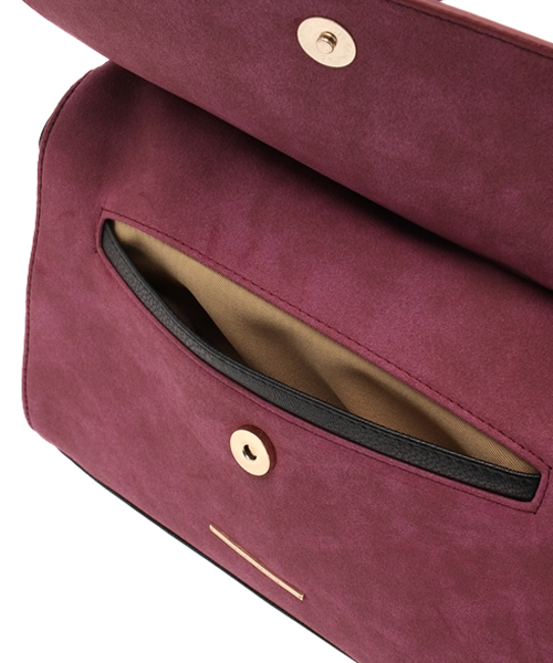 CIAOPANIC（チャオパニック）の「【Ciaopanic】スエードコンビアオリボストン（ボストンバッグ・レディース・ブルー/ワインレッド/ベージュ・0）」の4枚目の写真