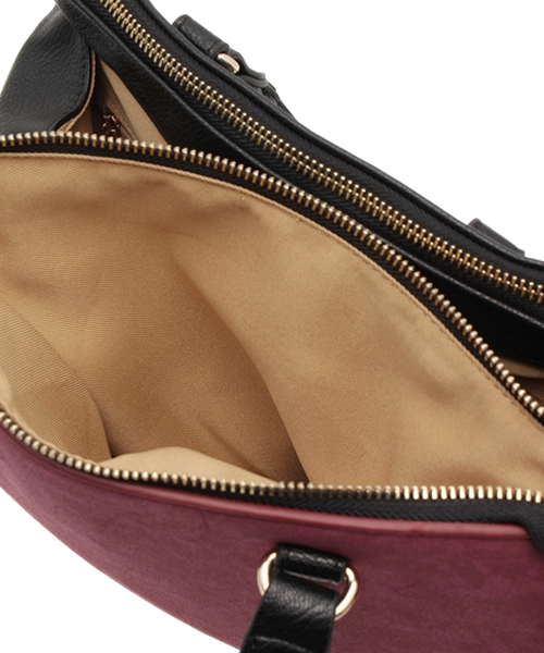 CIAOPANIC（チャオパニック）の「【Ciaopanic】スエードコンビアオリボストン（ボストンバッグ・レディース・ブルー/ワインレッド/ベージュ・0）」の5枚目の写真