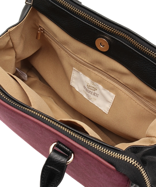 CIAOPANIC（チャオパニック）の「【Ciaopanic】スエードコンビアオリボストン（ボストンバッグ・レディース・ブルー/ワインレッド/ベージュ・0）」の6枚目の写真