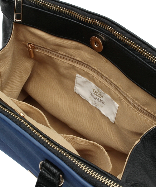 CIAOPANIC（チャオパニック）の「【Ciaopanic】スエードコンビアオリボストン（ボストンバッグ・レディース・ブルー/ワインレッド/ベージュ・0）」の8枚目の写真