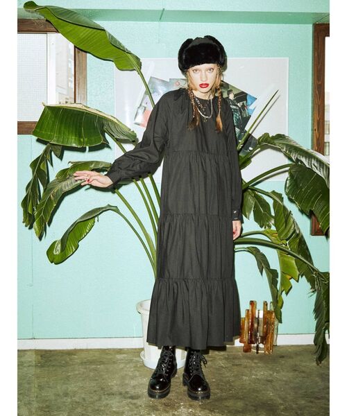 jouetie（ジュエティ）の「ラインニットレイヤードワンピース（ワンピース・レディース・オフホワイト/ブラック/ベージュ・MEDIUM）」の11枚目の写真