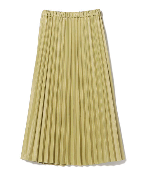 BEAMS HEART(ビームスハート)の「BEAMS HEART / フェイクレザー プリーツスカート(スカート・レディース・ブラック/イエロー系その他2・FREE)」の4枚目の写真