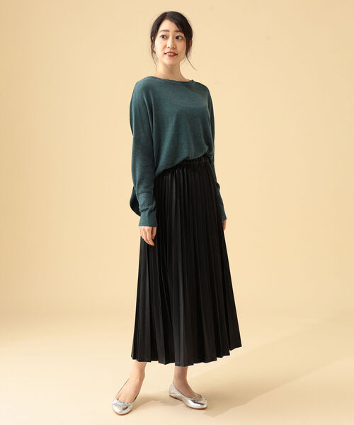 BEAMS HEART(ビームスハート)の「BEAMS HEART / フェイクレザー プリーツスカート(スカート・レディース・ブラック/イエロー系その他2・FREE)」の13枚目の写真