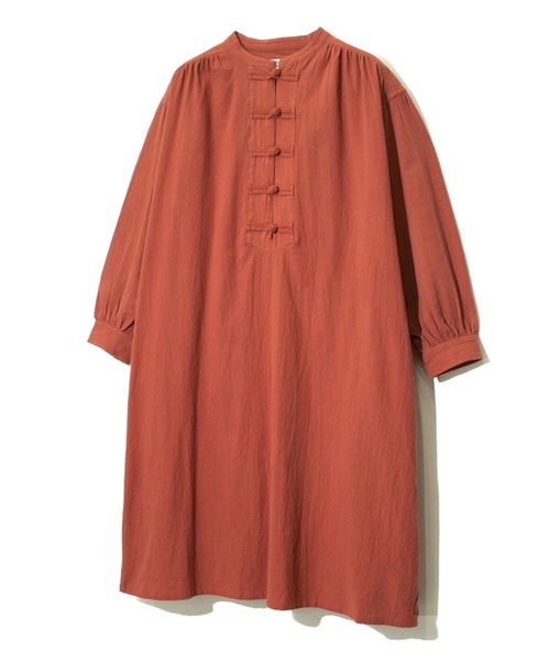 Cube Sugar キューブシュガー 綿ボイル チャイナボタンop ワンピース Cube ワンピース Cube Sugar キューブシュガー のファッション