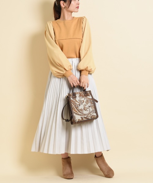 INTERPLANET（インタープラネット）の「マイクロコーデュロイプリーツスカート（スカート・レディース・ラベンダー/ライラック/グレイッシュベージュ・FREE）」の18枚目の写真