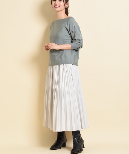 INTERPLANET（インタープラネット）の「マイクロコーデュロイプリーツスカート（スカート・レディース・ラベンダー/ライラック/グレイッシュベージュ・FREE）」の10枚目の写真