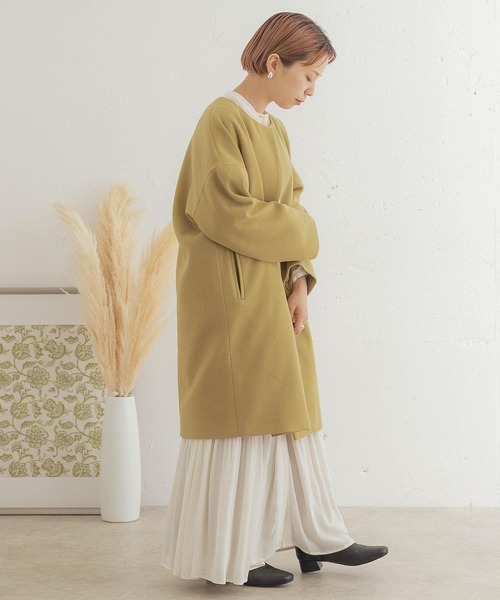 ITEMS URBANRESEARCH（アイテムズ アーバンリサーチ）の「ノーカラーコート（その他アウター・レディース・グリーン/グレー/ブラウン/ベージュ・FREE）」の17枚目の写真